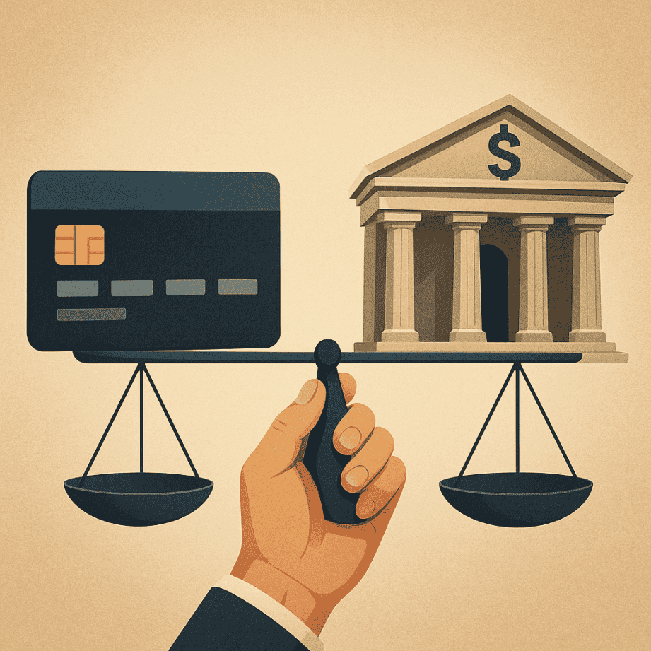 Imagem editorial moderna para tarjetas de crédito, finanzas personales y bancos accesibles